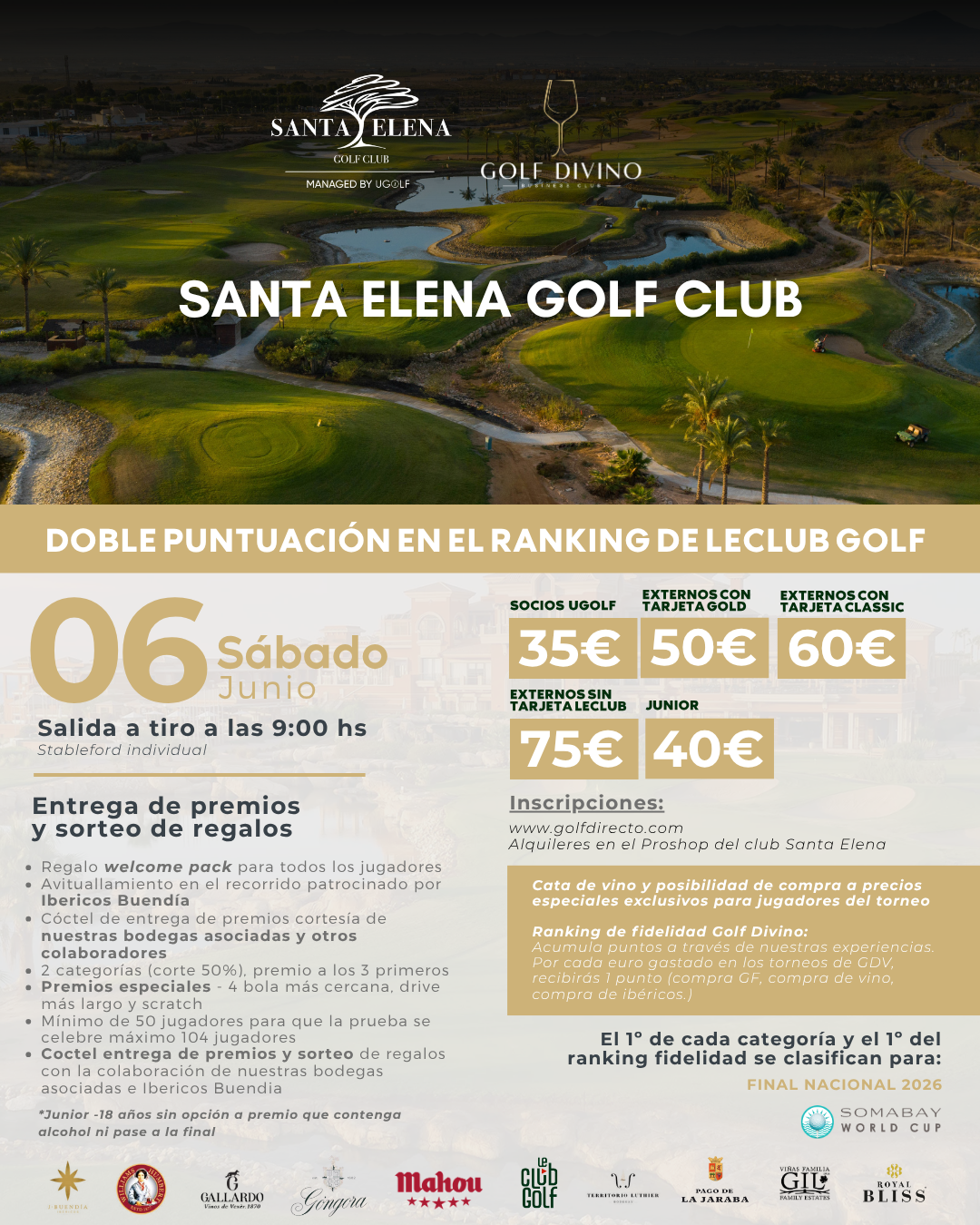 Próxima Experiencia en Golf Santa Elena (Murcia)